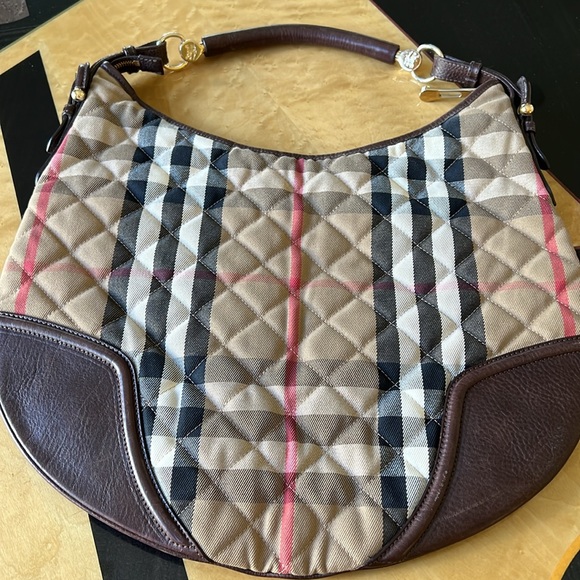 Burberry Quilted Nova Check Shoulder Tote Bag ON SALE NOW - Picture 2 of 12